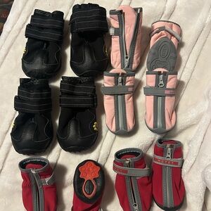 4pcs Waterproof Anti-Slip Pet Boots Dog Paw Protective  Size 6 And 5 ,